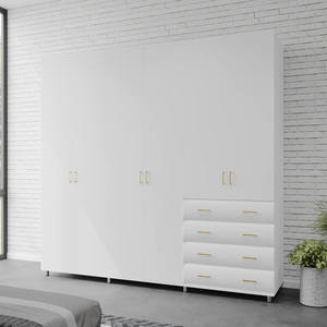 ארון בגדים 6 דלתות 4 מגירות דגם יהלום 240X240