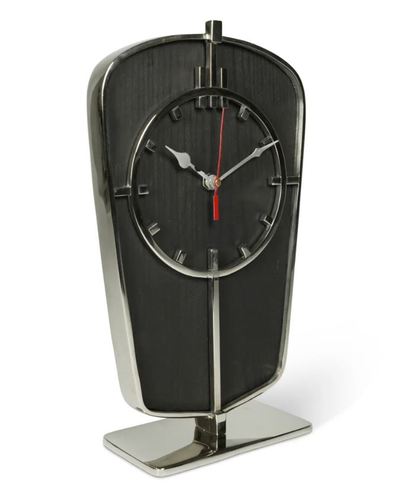  שעון שולחני ארט דקו כסוף Art Deco Desk Clock Silver