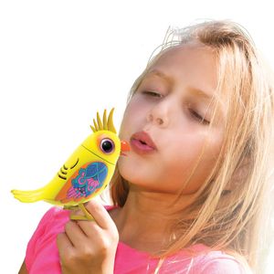 ציפור דיגיבירד אינטרקטיבית שורקת ורוקדת עם חיבור לתיק