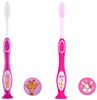 מברשת שיניים לילדים בגיל 3-6 עם ואקום בתחתית וכיסוי היגייני - ורוד או סגול