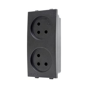 זוג שקעי כח שחור מט לעמדת HOME & OFFICE Nisko