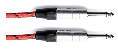 כבל PL 63 מקצועי 3 מטר TWEED בצבע אדום שחור Instrument cable mono Pro Line מבית GEWA (Germany)