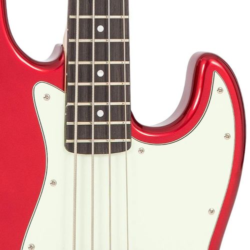זוית נוספת Vintage VJ74 ReIssued Bass Guitar ~ Candy Apple Red