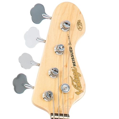 זוית נוספת Vintage VJ74 ReIssued Bass Guitar ~ Candy Apple Red