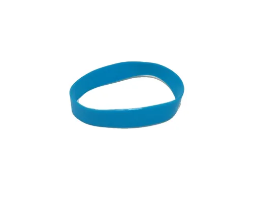 צמיד גומי צבע אחיד - כחול - 36 יח'