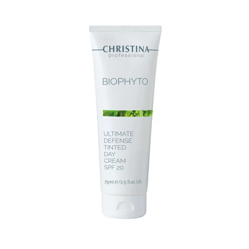 קרם יום דמי מייקאפ והגנה מהשמש Ultimate Defense Tinted Day Cream SPF 20 סדרת ביו פיטו כריסטינה - 75 מ