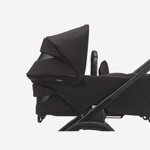 עגלת משולבת Bugaboo Dragonfly בוגבו דרגונפליי שלדה שחורה בד שחור גגון קורל