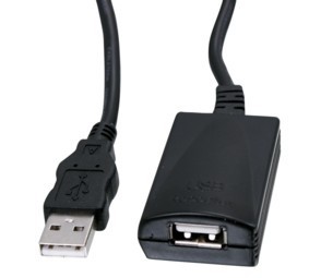 כבל USB2.0 מאריך אקטיבי זכר - נקבה, 10 מטר אקונומי
