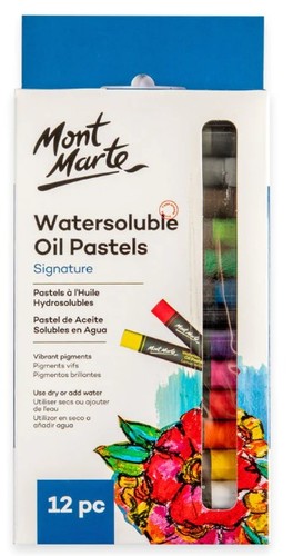 סט 12 פסטל שמן על בסיס מים MONT MARTE Watersoluble Oil Pastels