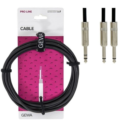 כבל Y אורך 1.5 מטר PL(s) 63 - 2xPL 63 מקצועי Insert cable מסדרת PRO LINE מבית GEWA (Germany)