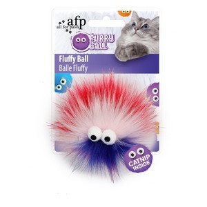 כדור פרוותי פלאפי אדום All For Paws Fluffy Ball