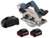 מסור עגול נטען GKS 18V-57 כולל סוללות 5AH מבית BOSCH