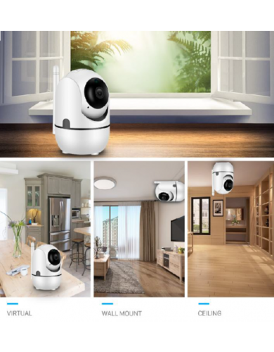 מצלמת אבטחה ביתית אלחוטית - WIFI מתכווננת PTZ 1080P HD - בליסטר Smartr