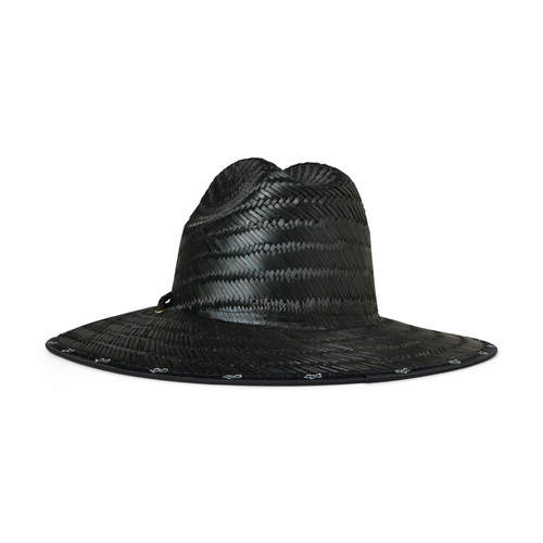 כובע קש שחור -  NON STOP 2.0 STRAW HAT V23