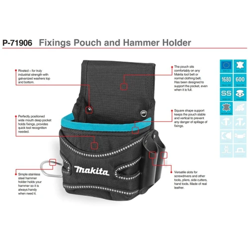 פאוץ' לברגים, פטיש ומברגים P-71906 מקיטה Makita