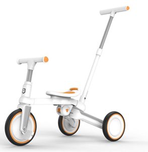 תלת אופן 4 ב 1 מתקפל הופך לאופני איזון Trike-Bike rolloGo - לבן/כתום
