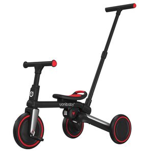 תלת אופן 4 ב 1 מתקפל הופך לאופני איזון Trike-Bike rolloGo - שחור/אדום