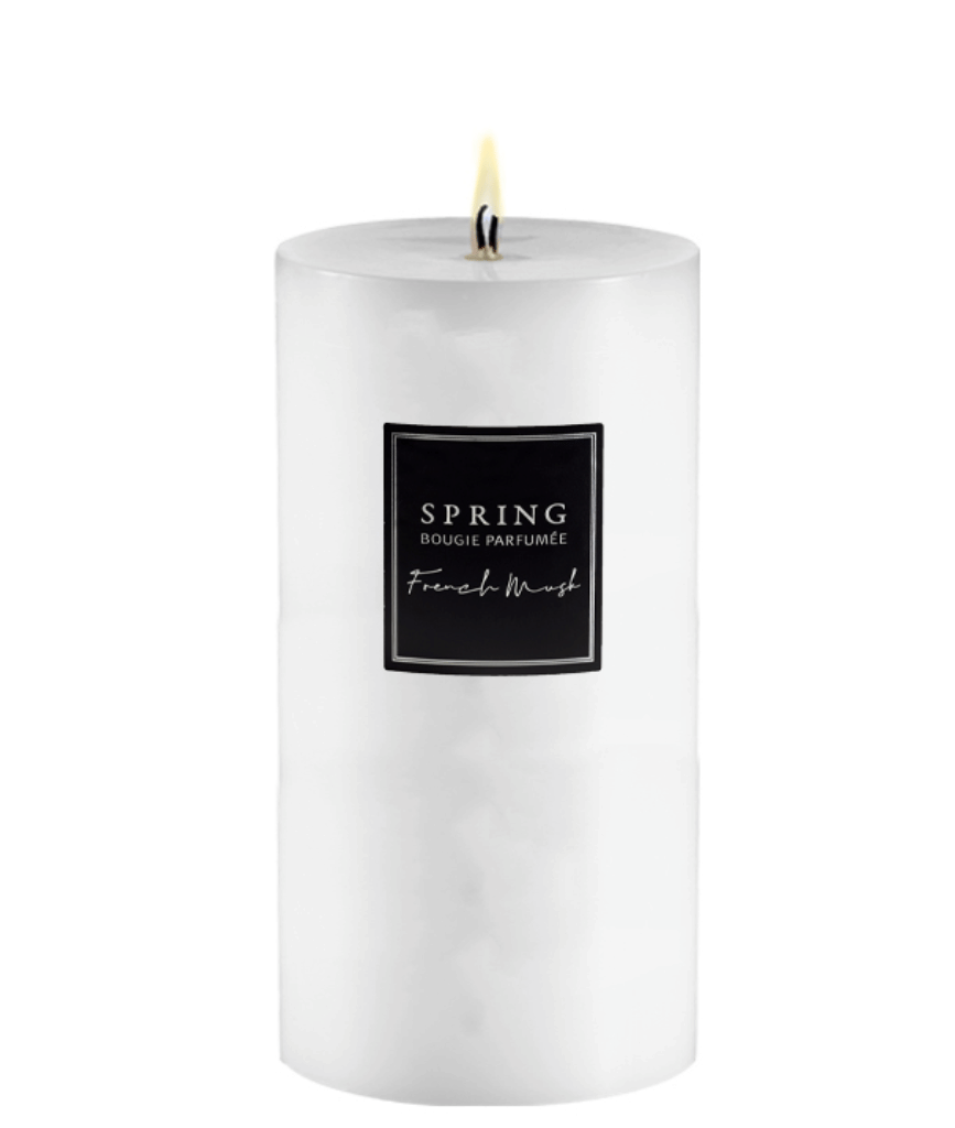 נר ריחני לבן גודל FRENCH MUSK 8*15