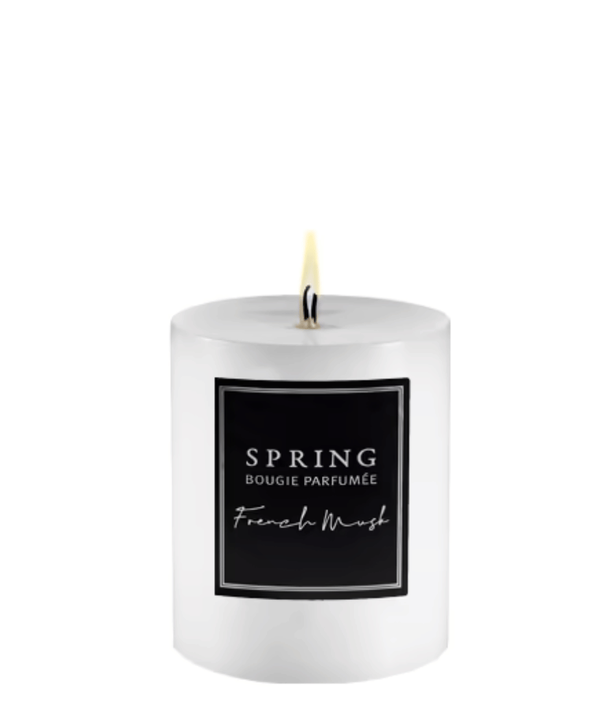 נר ריחני לבן גודל FRENCH MUSK 6*7