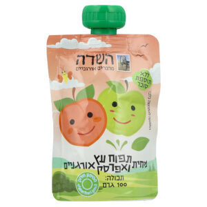 מחית אורגנית תפוח עץ ואפרסק (100 גרם) - השדה