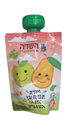 מחית אורגנית תפוח עץ ומנגו (100 גרם) - השדה