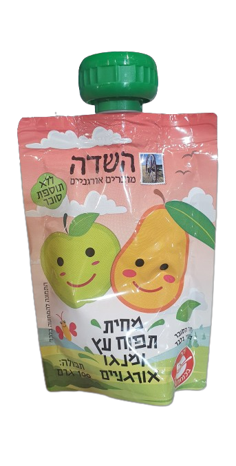 מחית אורגנית תפוח עץ ומנגו (100 גרם) - השדה