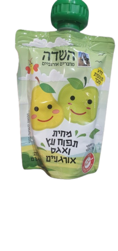 מחית אורגנית תפוח עץ ואגס (100 גרם) - השדה