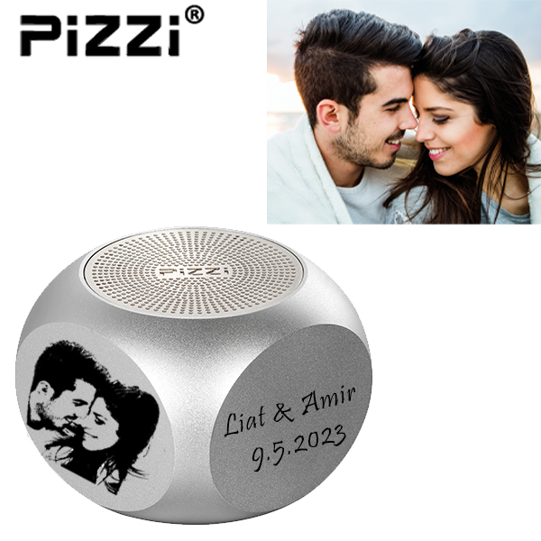 פיצי בום רמקול Bluetooth עם חריטה של תמונה אישית