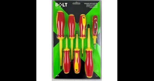 סט 7 מברגים מקצועי מבודד לחשמלאים BOLT SL71