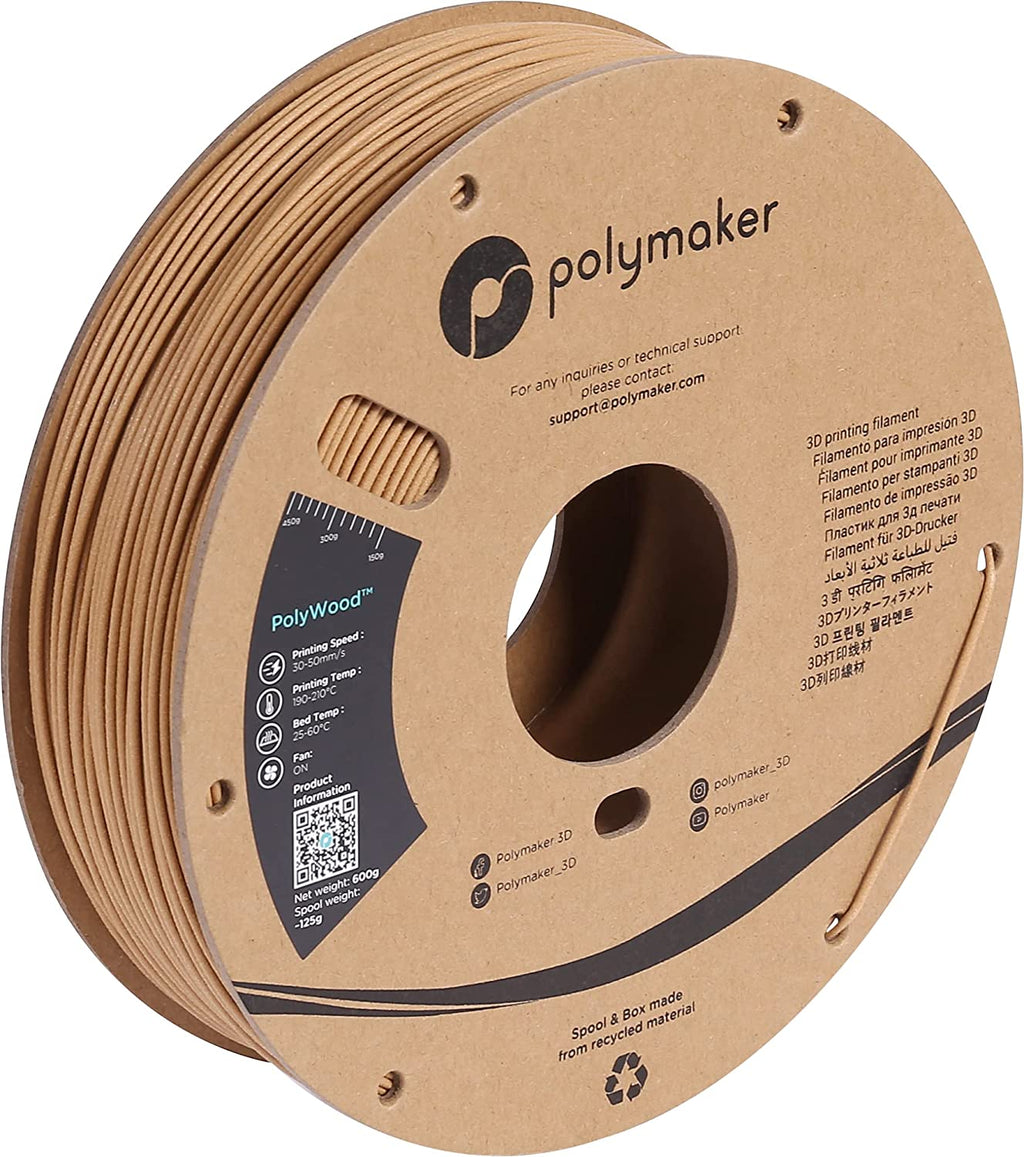 פילמנט דמוי עץ 600 גרם 1.75 מ"מ- POLYWOOD