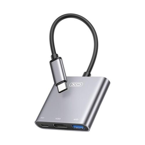 מפצל Type C Xo -HUB011 3 in 1 Docking Station