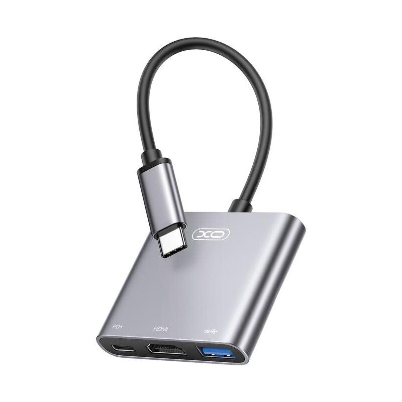 מפצל Type C Xo -HUB011 3 in 1 Docking Station