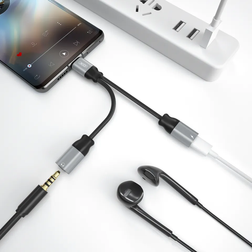 מתאם אוקס לאייפון XO - NB - R160A audio adapter lightning to lightning and 3.5mm