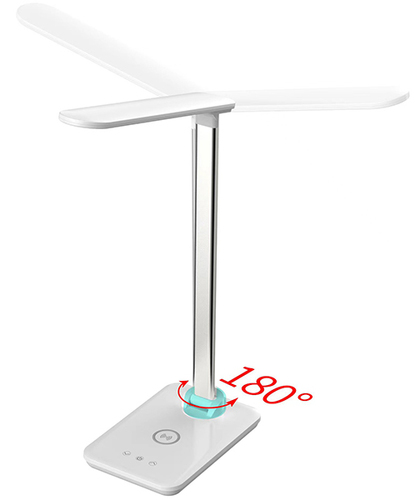 מנורת לד שולחנית משולבת עם מטען אלחוטי 10W
