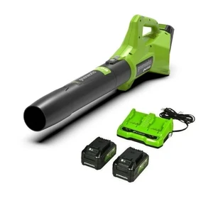 מפוח עלים נטען GEN 2 -24V + שתי סוללות 4Ah + מטען Dual Port 24V (4A) greenworks דגם BL24B212 גרין וורקס