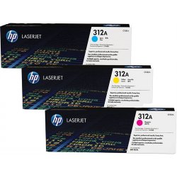 סט טונרים מקוריים HP 312A CF440A מארז 3 צבעים מקורי (סיאן מגנטה צהוב)