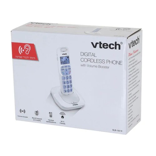 טלפון אלחוטי לכבדי שמיעה Vtech SLB-150W - לבן