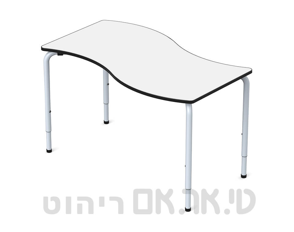 שולחן מודולרי דגם גל זוגי לבן