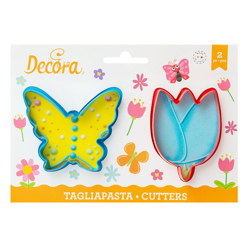 זוג חותכני פרפר ופרח Decora 