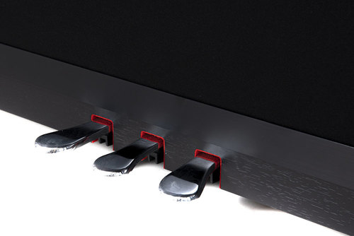 פסנתר חשמלי רהיט תוצרת גרמניה UP-405 עם מסך טאץ' ומקלדת עץ 88 קלידים שקולים בצבע שחור מאט 120405E מבית GEWA (Germany)