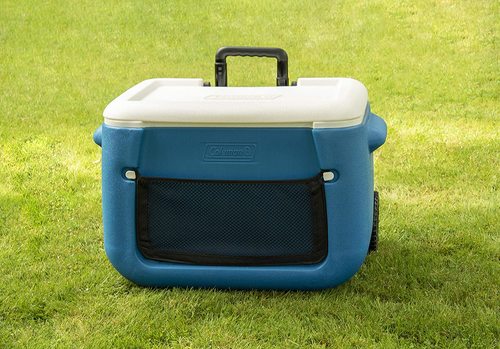צידנית קשיחה גדולה 50 ל' על גלגלים של קולמן Coleman  50 Litre Mesh Cooler