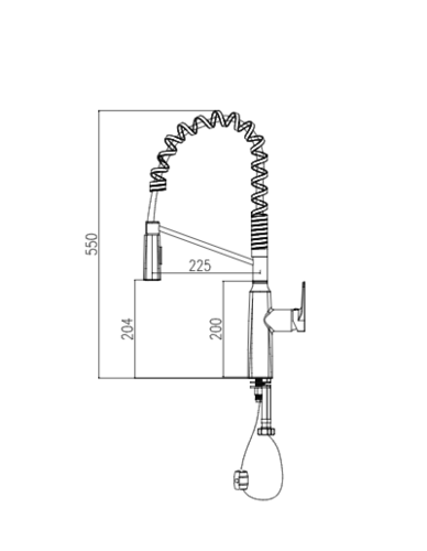 ברז מטבח ניקל בשילוב שחור מט דגם 1097 סיון אופיר