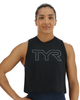 גופיה CLIMADRY WOMEN'S CROPPED TECH TANK BLACK