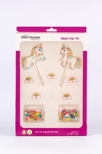 סוכריות לקישוט חד קרן על מקל 