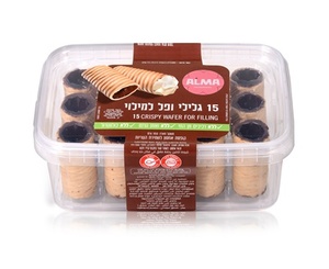 גליליות וופל למילוי 15 יח