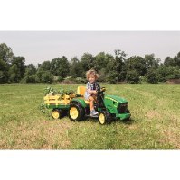 טרקטור ממונע 12V ג'ון דיר עם עגלה Peg perego