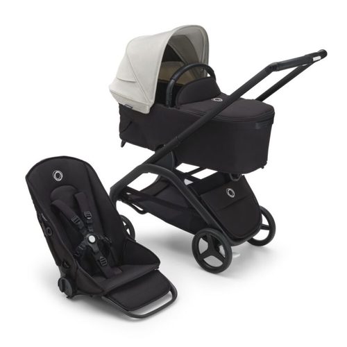 עגלת בוגבו דרגונפליי Bugaboo צבע:‏‏ ‏‏מרכב‏ שחור, ‏‏עריסה וטיולון שחור, גגון לבן מיסטי