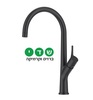 ברז לכיור מונח דגם 1023B שחור מט סיון אופיר