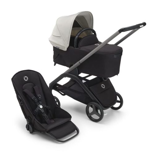 עגלת בוגבו דרגונפליי Bugaboo צבע: ‏‏מרכב‏ גרפיט, ‏‏עריסה וטיולון שחור, גגון לבן מיסטי