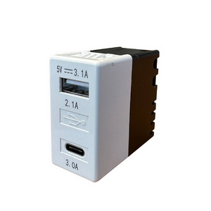 מטען מהיר USB + TYPE C